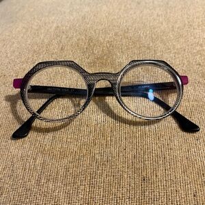 NW 77TH DAYBED DOT PURPLE BLACK CLEAR AUTHENTIC FRAMES EYEGLASSES